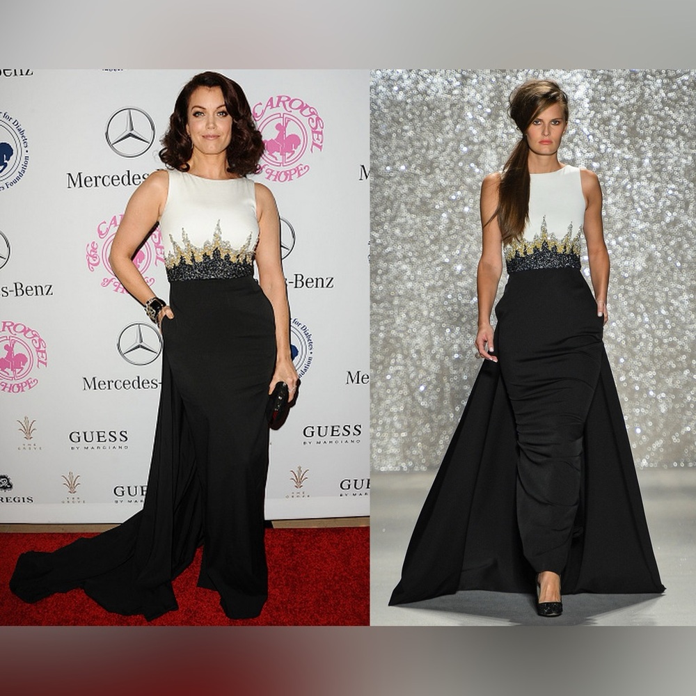 Pamella Roland Black and White Gown